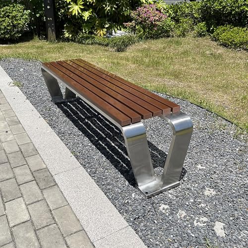 Banc de parc robuste en métal assise extérieure prolongée 120cm - 7