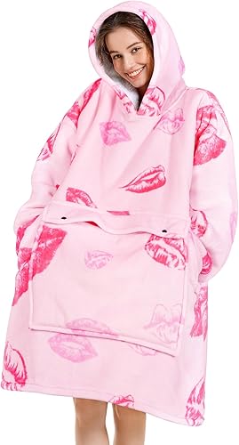 Miniatura 56 de Narecte Manta con Capucha Extra Grande y Acogedora, Manta con Capucha Usable para Adultos, Manta con Capucha Suave y con Capucha, Regalos