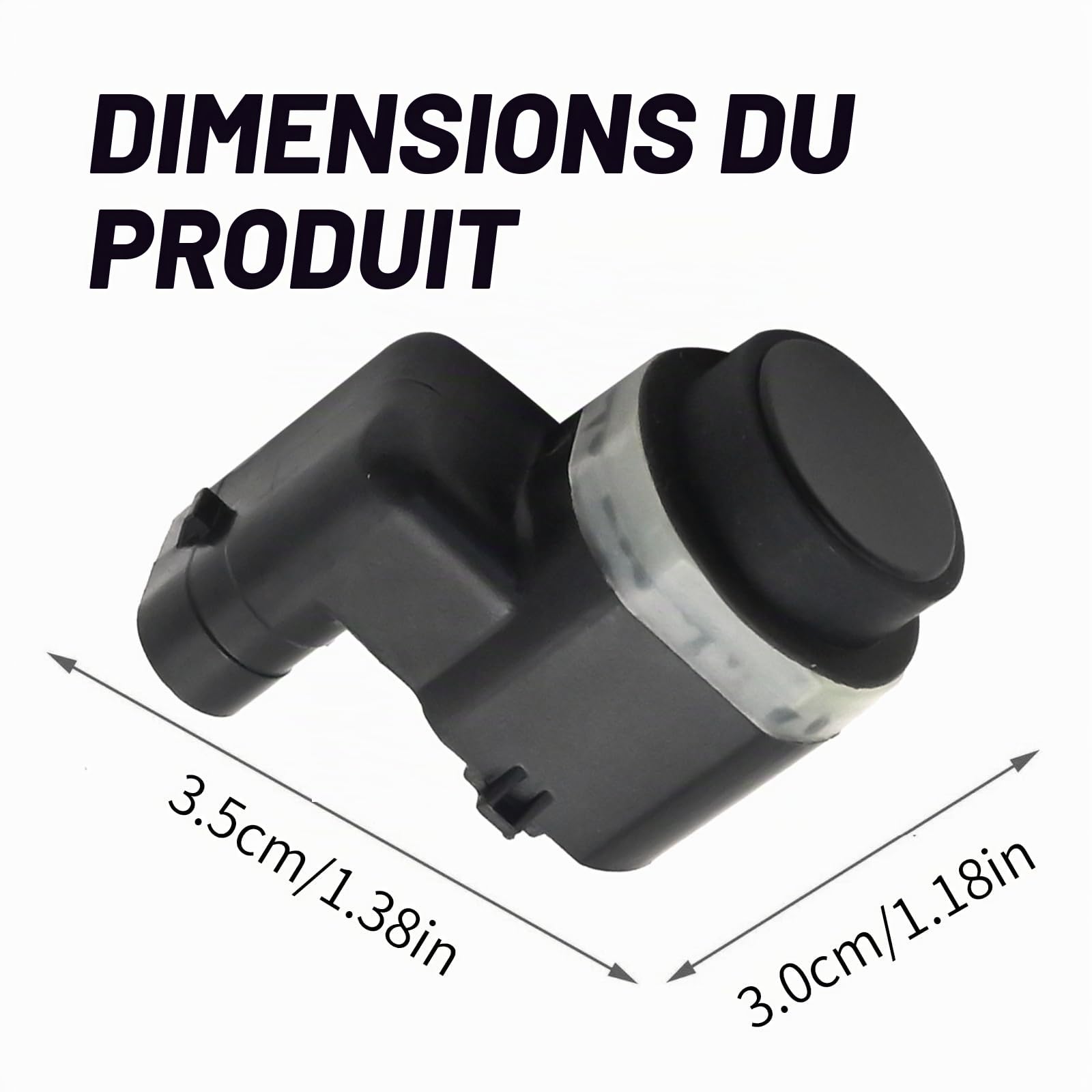 PDC Capteurs de stationnement avant et arrière Noir Capteur de stationnement arrière de rechange pour Ford Galaxy Mondeo MK4 S-Max Remplacement pour Volvo C30 S40 S60 V40 V50 V60