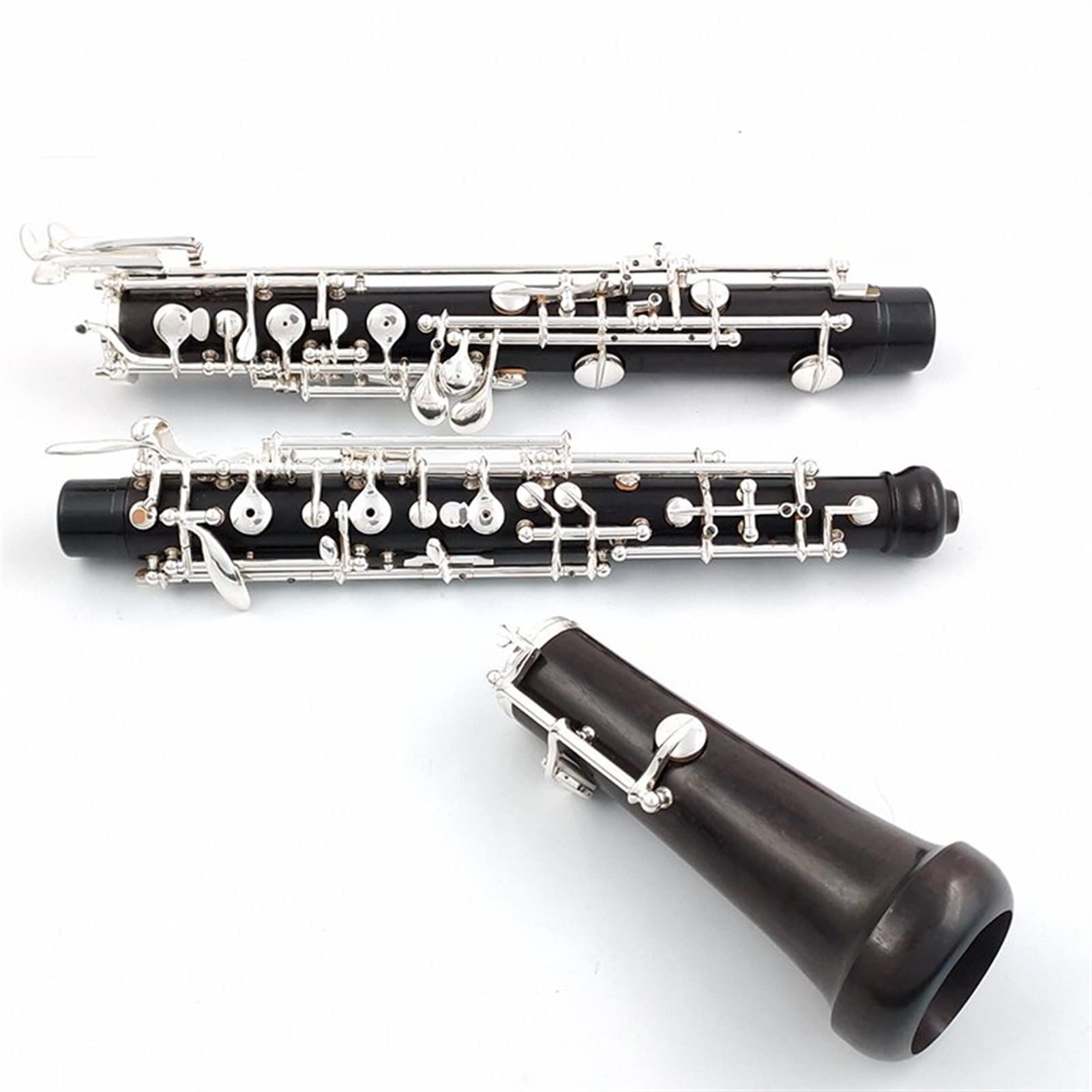 Piezas de oboe Profesional C Key OBOE Ebony Totalmente Completamente Automático Estilo De Oboe Cupronickel Plateado Plateado Con Estuche
