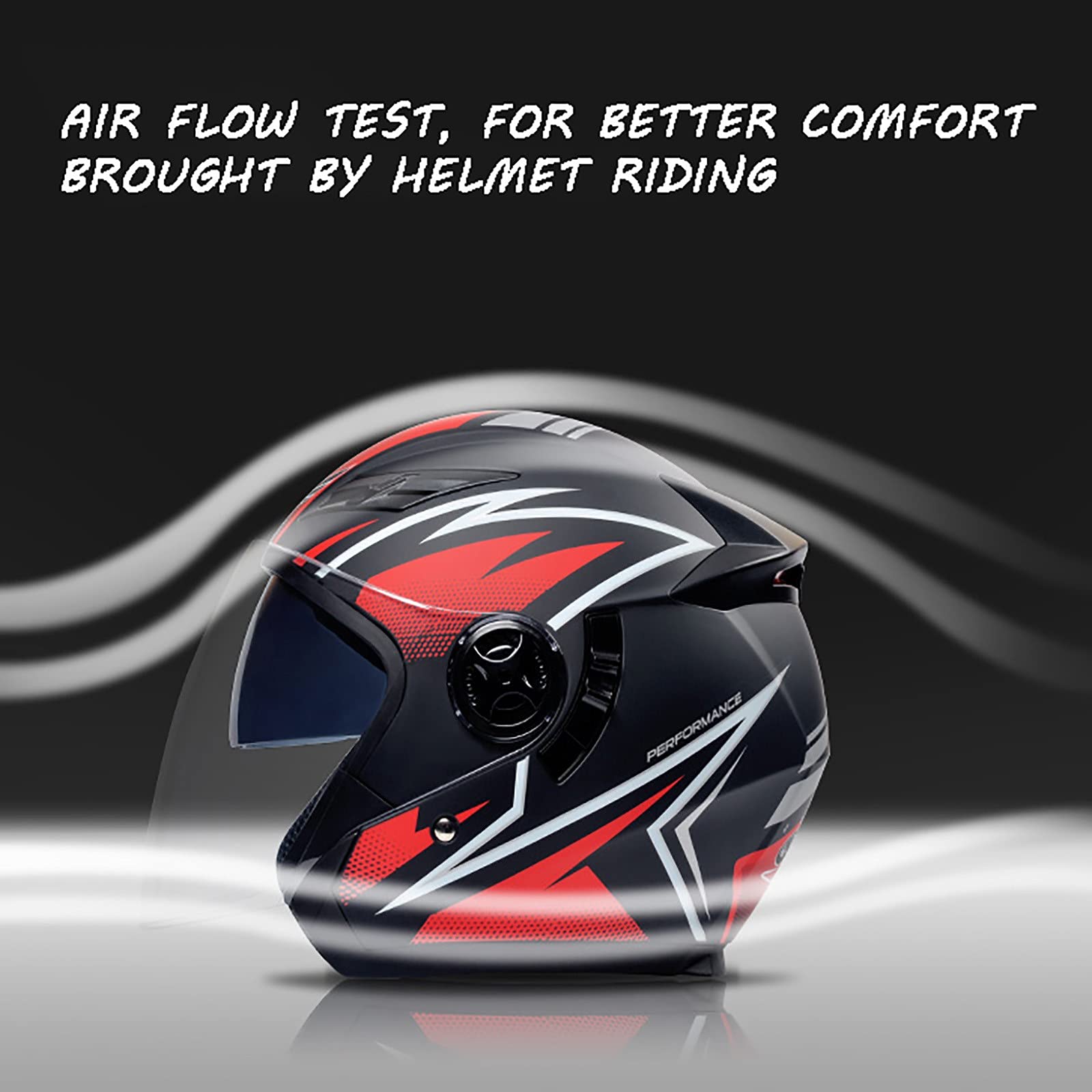 HZIH Moda Personalidad Moto Casco Abierto Verano Retro Medio Casco ECE Homologado Half-Helmet para Street Scooter Ciclomotor Vintage Style Casco Gorra para Hombres Mujeres C,54-60cm