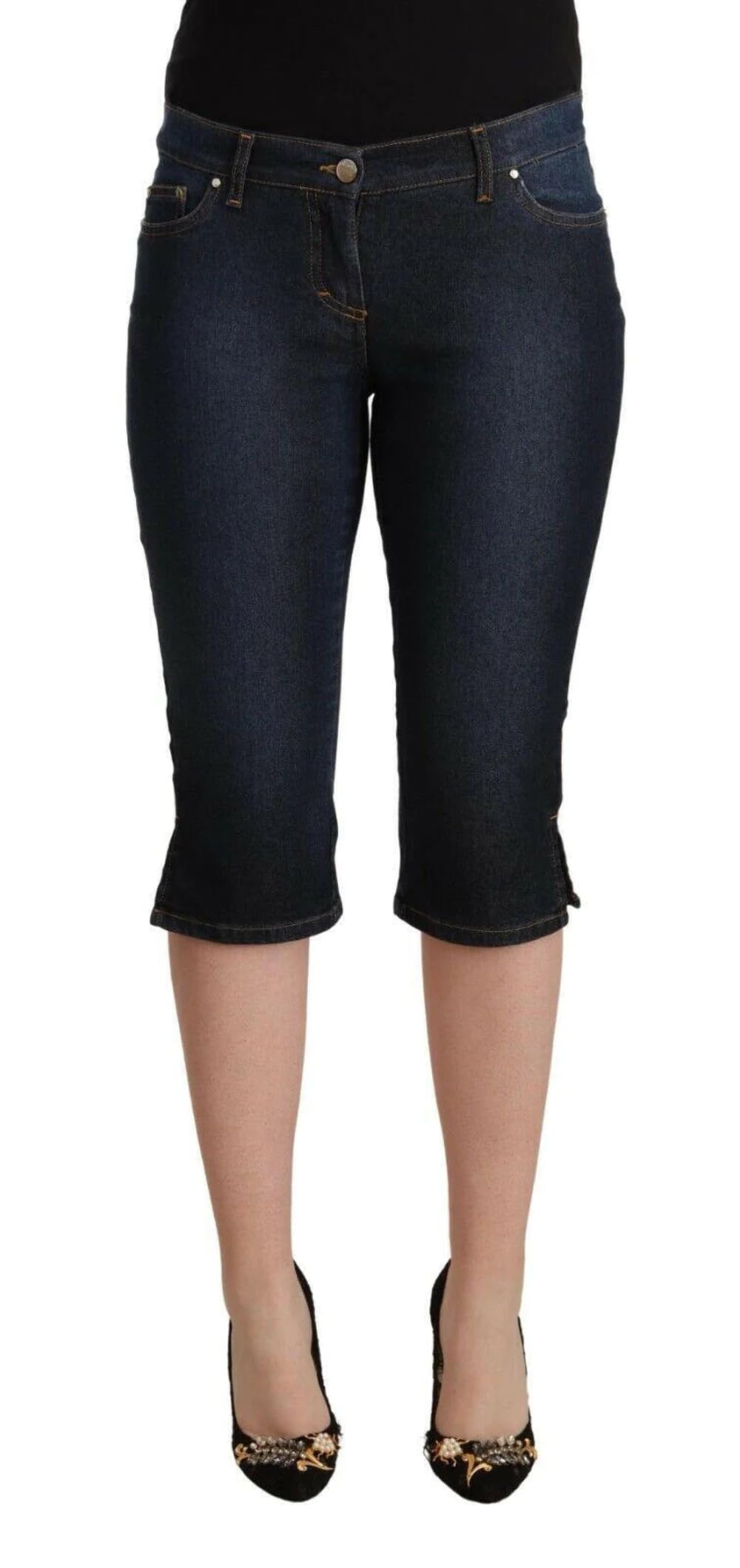 Gf Ferre Chic Low Waist Capri Denim Womens Pants Desertcart INDIA