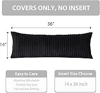 Vista 316 de UGASA - Juego de 2 fundas de almohada de terciopelo a rayas, funda decorativa para cojín con cremallera oculta para el hogar, sofá, dormitorio