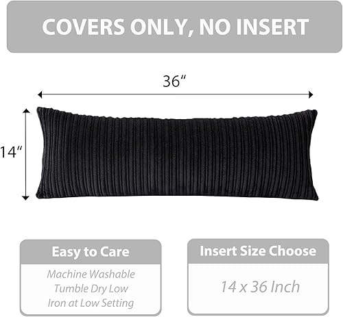 Miniatura 316 de UGASA - Juego de 2 fundas de almohada de terciopelo a rayas, funda decorativa para cojín con cremallera oculta para el hogar, sofá, dormitorio,