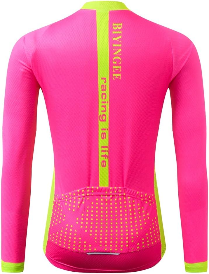 Women's Cycling Jersey Long Sleeve with Reflective Stripe
