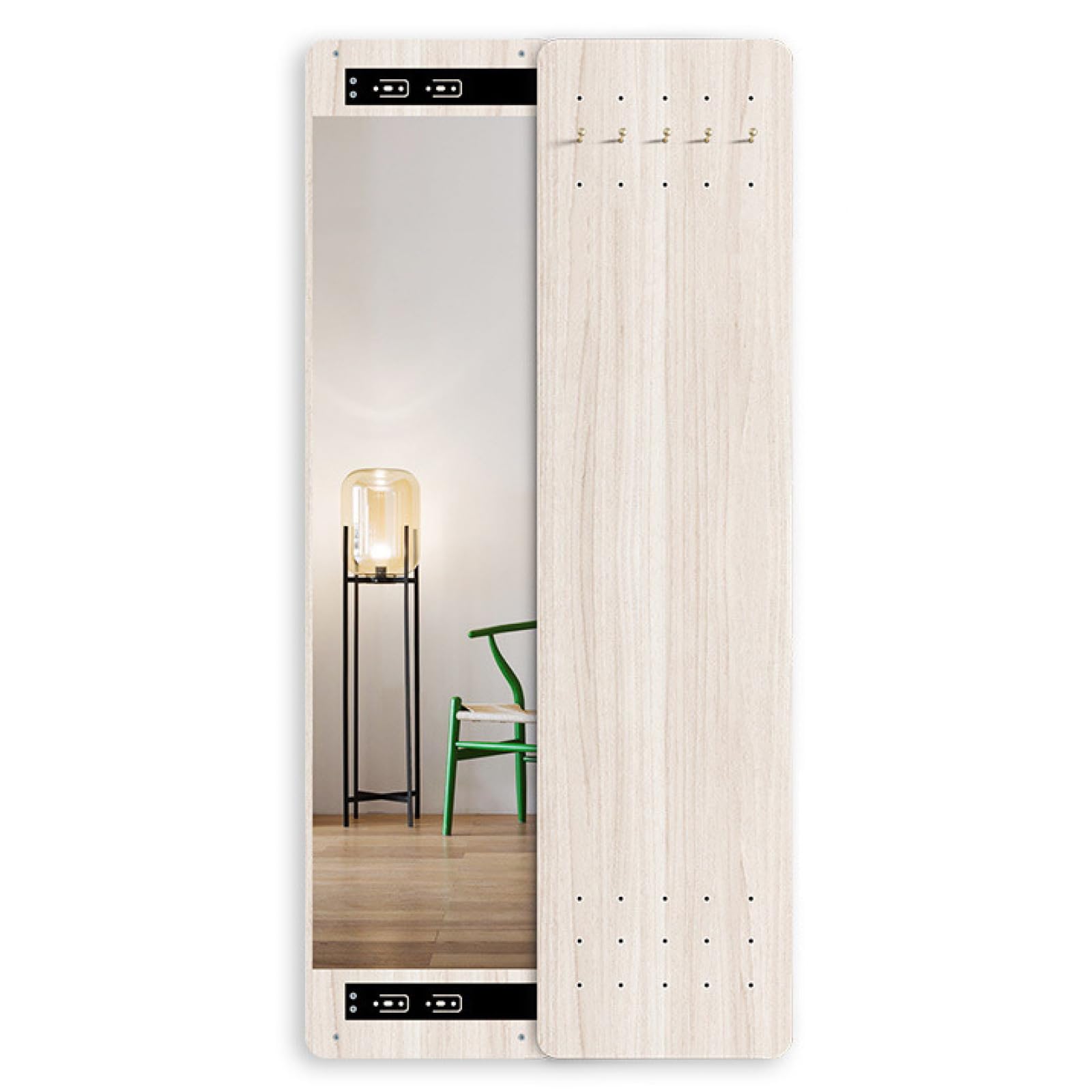 Specchio integrale 162 x 53 cm Specchio rettangolare su piedistallo, grande specchio da appoggio a pavimento, telaio in lega di alluminio, vetro temperato, per camera da letto, soggiorno, cabina