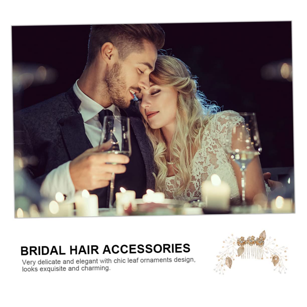 5St Kamm Hochzeit Haarspange Haarspangen für Damen Braut Haarnadel elegant die trauzeugen fot Kämme Tiara Kopfbedeckung für die Braut Haarschmuck für die Braut Zinklegierung Golden