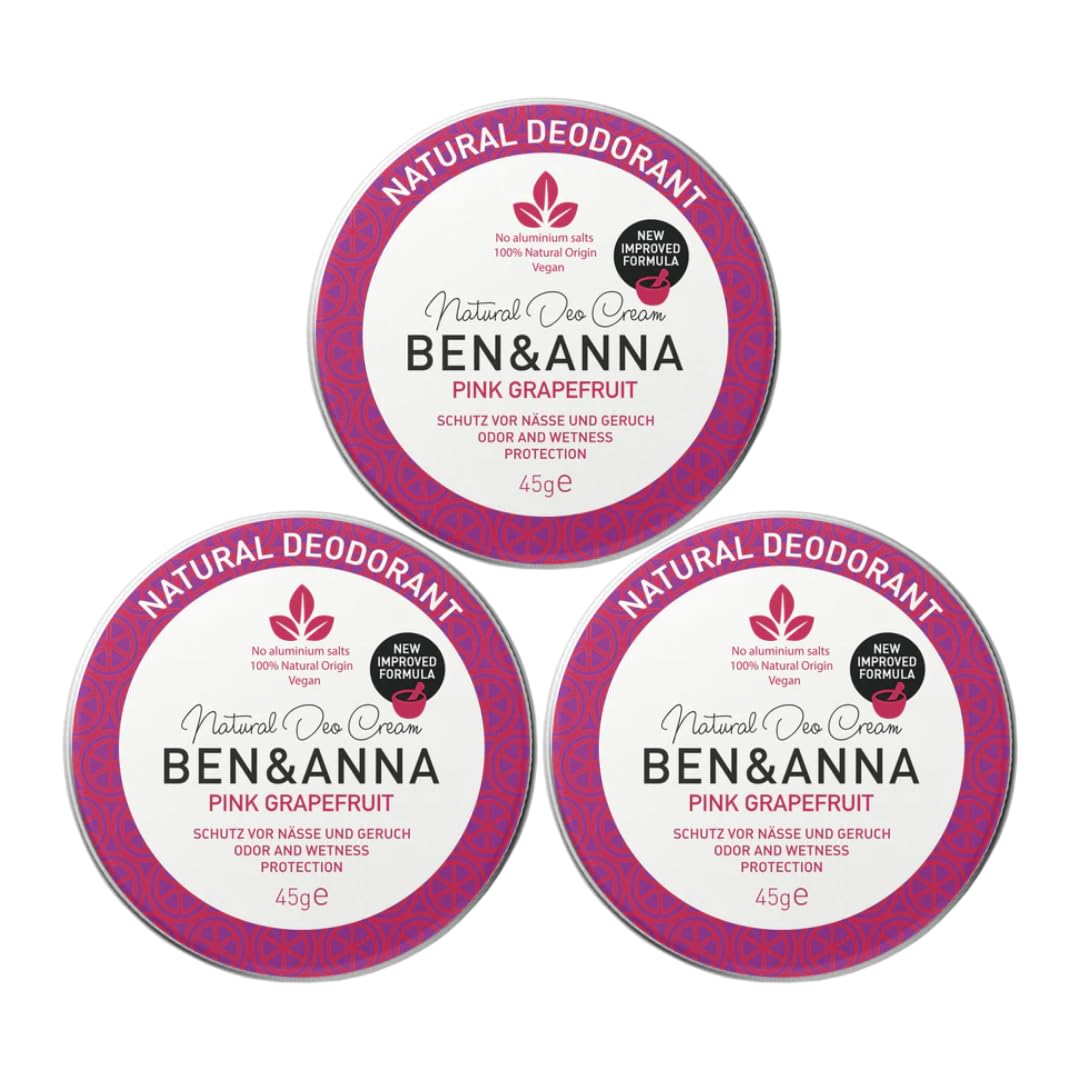 Ben & Anna Natural Pink Grapefruit Cream Deodorant Tin 1.59 oz