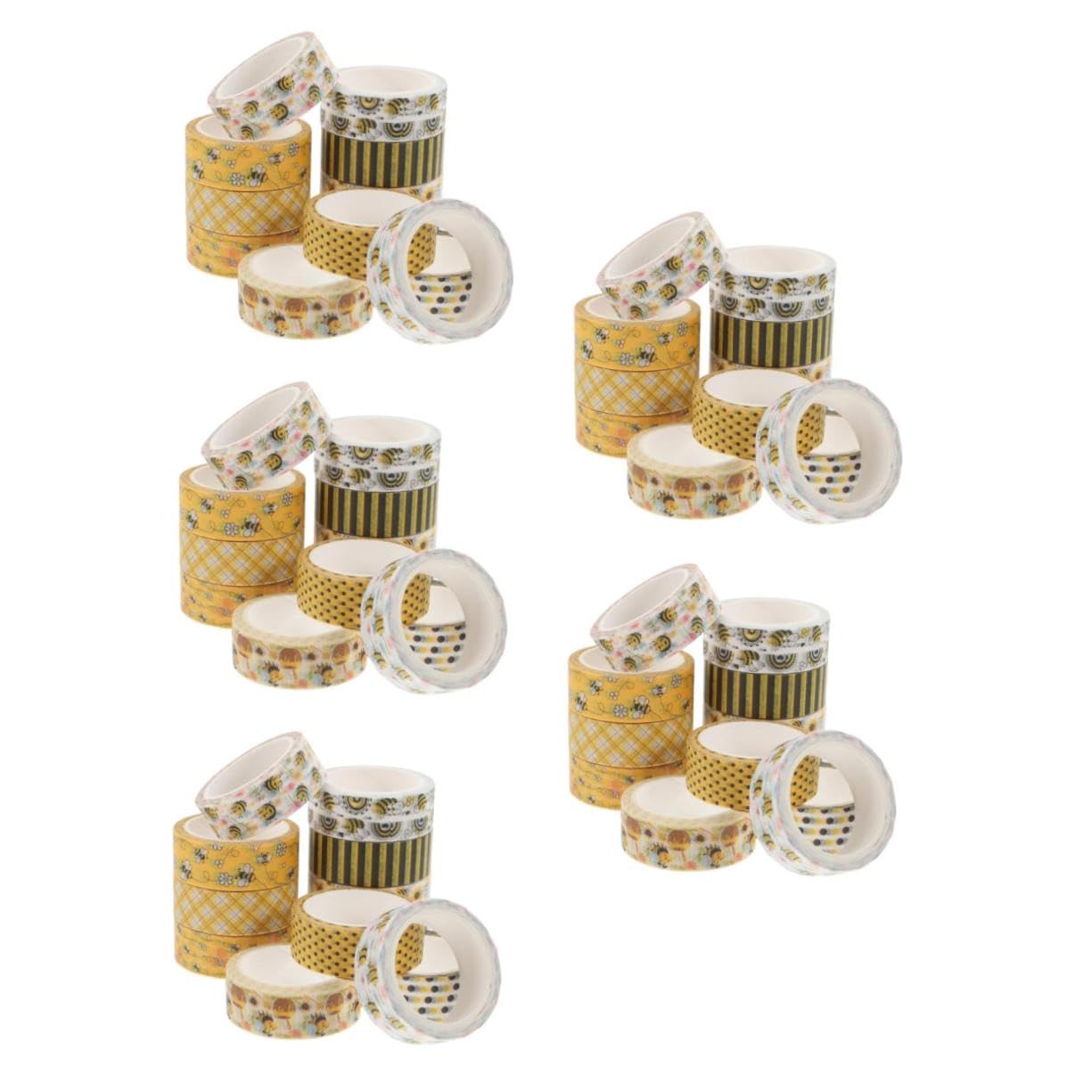 NUOBESTY 60rollen Washi Tape Mit Bienenmuster Dekoratives Klebeband Für Scrapbooking -handwerk Und Planer Vielseitige Haftende Tape Kreative Projekte