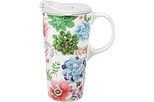 15oz Fresh Succulents Ceramic Travel Mug
