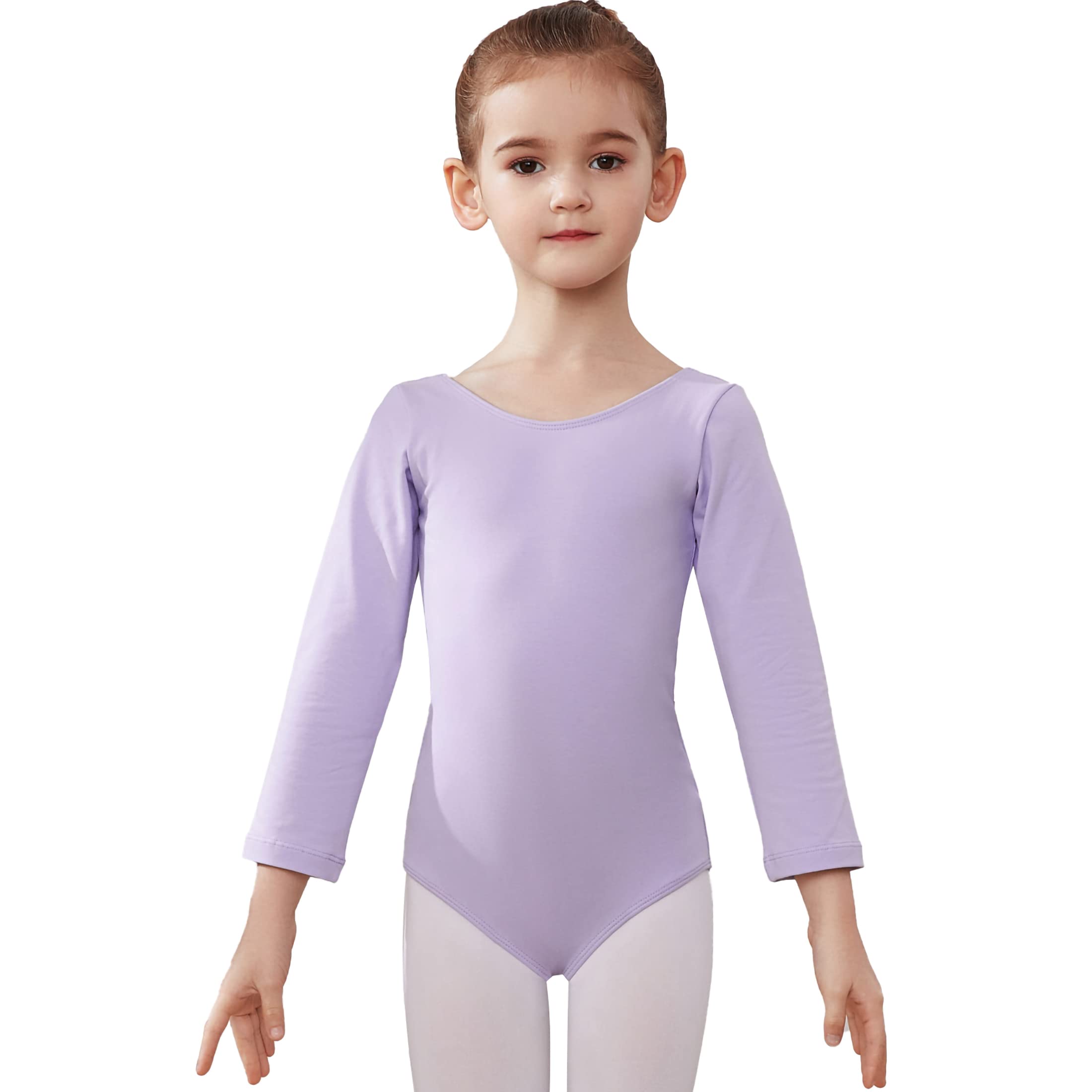 HIPPOSEUS Team Basic Long Sleeve and Short Sleeve Leotard for Girls and Toddles Gymnastics Dance Ballet, AM0019