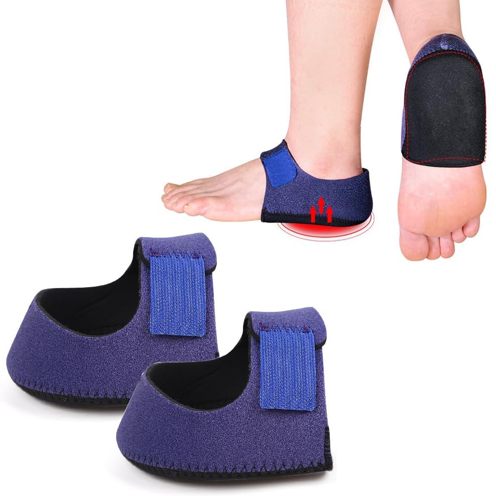 Gel Heel cups Silicon Heel Pad for Heel Ankle Pain, Heel Spur Shoe Support Pad for Men and Women Shock Cushion Pad for Heels Cushion Heel Blue (GEL PAD BLUE PAIR) (S)-image-40