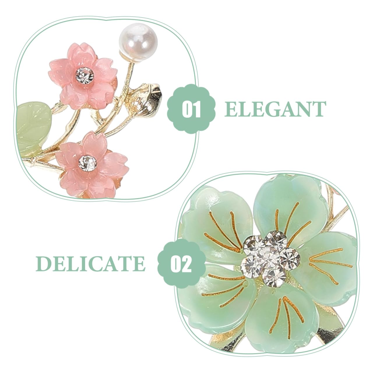 FRCOLOR U FöRmige Haarnadel Antike Chinesischer Haarschmuck Damen Blumen- Und Perlendekoration Haarstab Mit Quasten Haarnadel