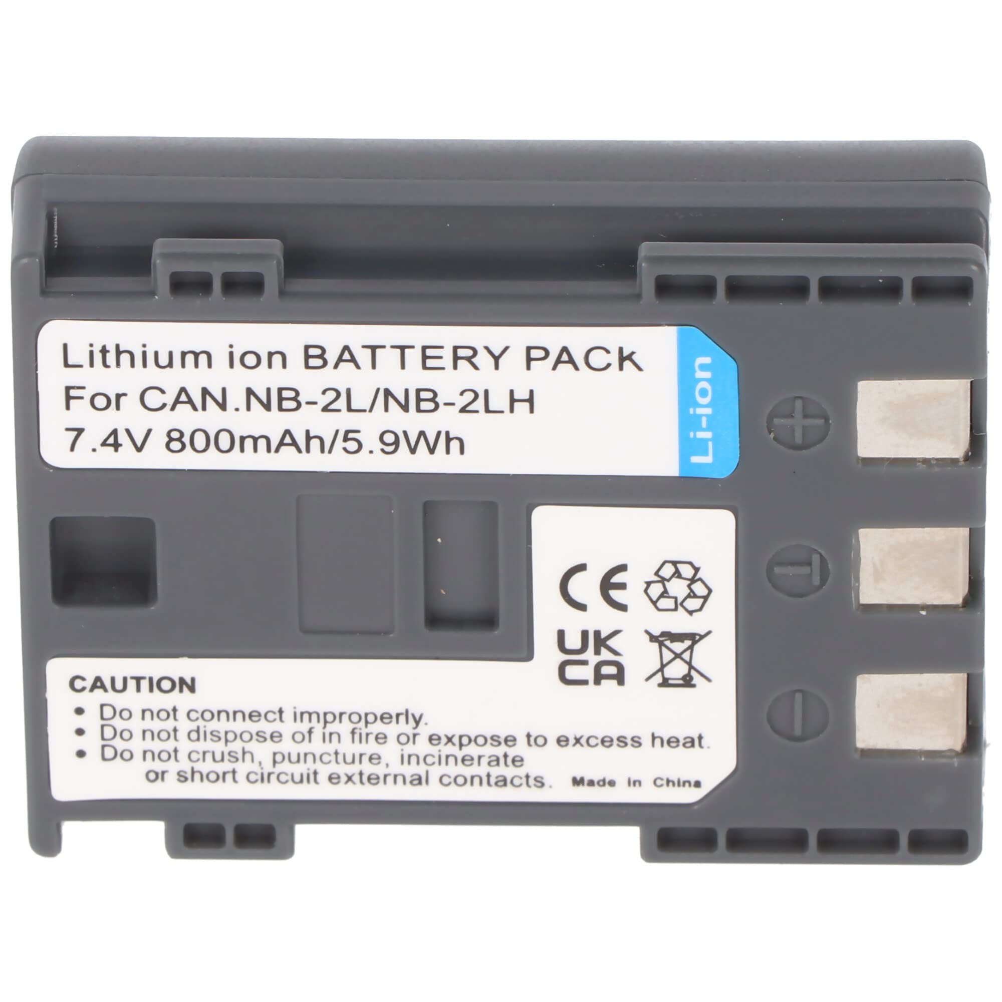 Batteria Compatibile Canon NB-2L – 7,4V Li-Ion 750mAh, Ricambio Per Fotocamera - 3