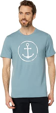 T-Shirt Homme Life Is Good - Motif "WTF Fish" Bleu, Manches Courtes Et Léger