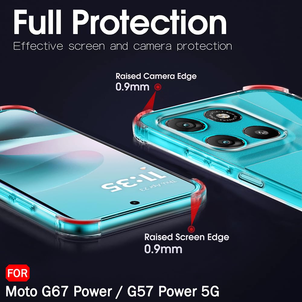 TheGiftKart Crystal Clear Back Cover Case for Motorola Moto G67 Power / G57 Power 5G | Shock Proof 360° Protection | Hard Clear Back Case for Moto G67 Power / G57 Power (PC & TPU, Transparent Bumper) — Amazon image 3