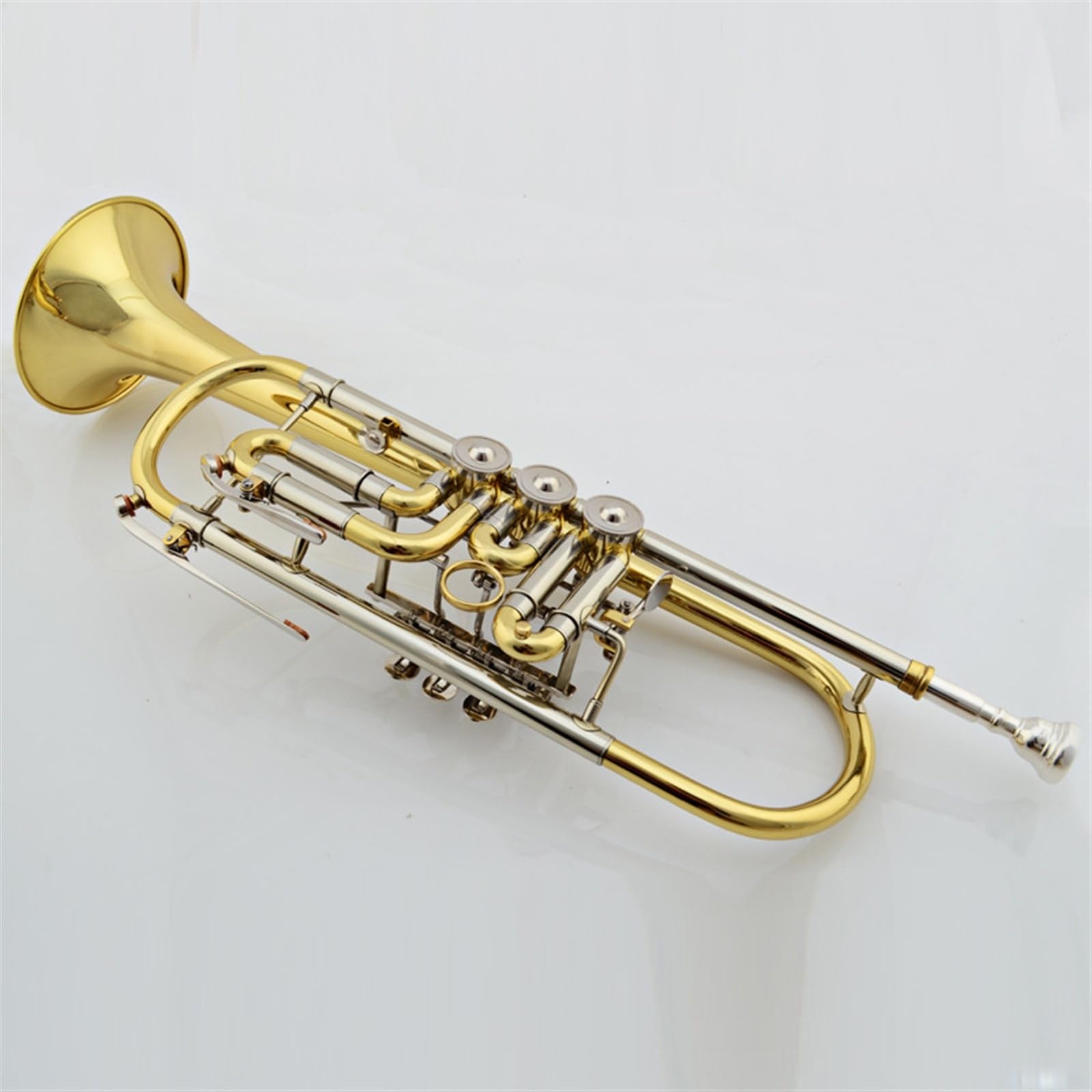 Trąbki Trąbka B-dur Instrument Muzyczny Płaski Ton Mosiądz Profesjonalny Początkujący Ton Trwała Trąbka