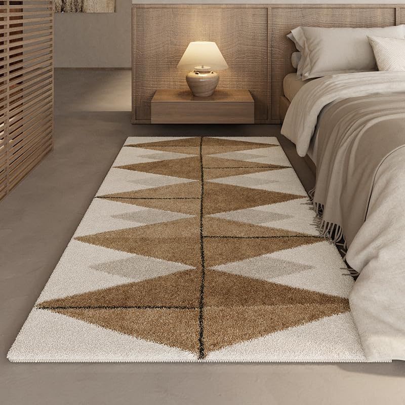 Tapis salon lavable 200x290cm grand tapis chambre moelleux géométrique moderne