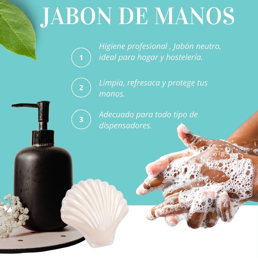 Jabón de Manos Líquido 5L pH Neutro | Espuma Abundante | Limpieza Suave para Todo Tipo de Piel | Hogar y Hostelería