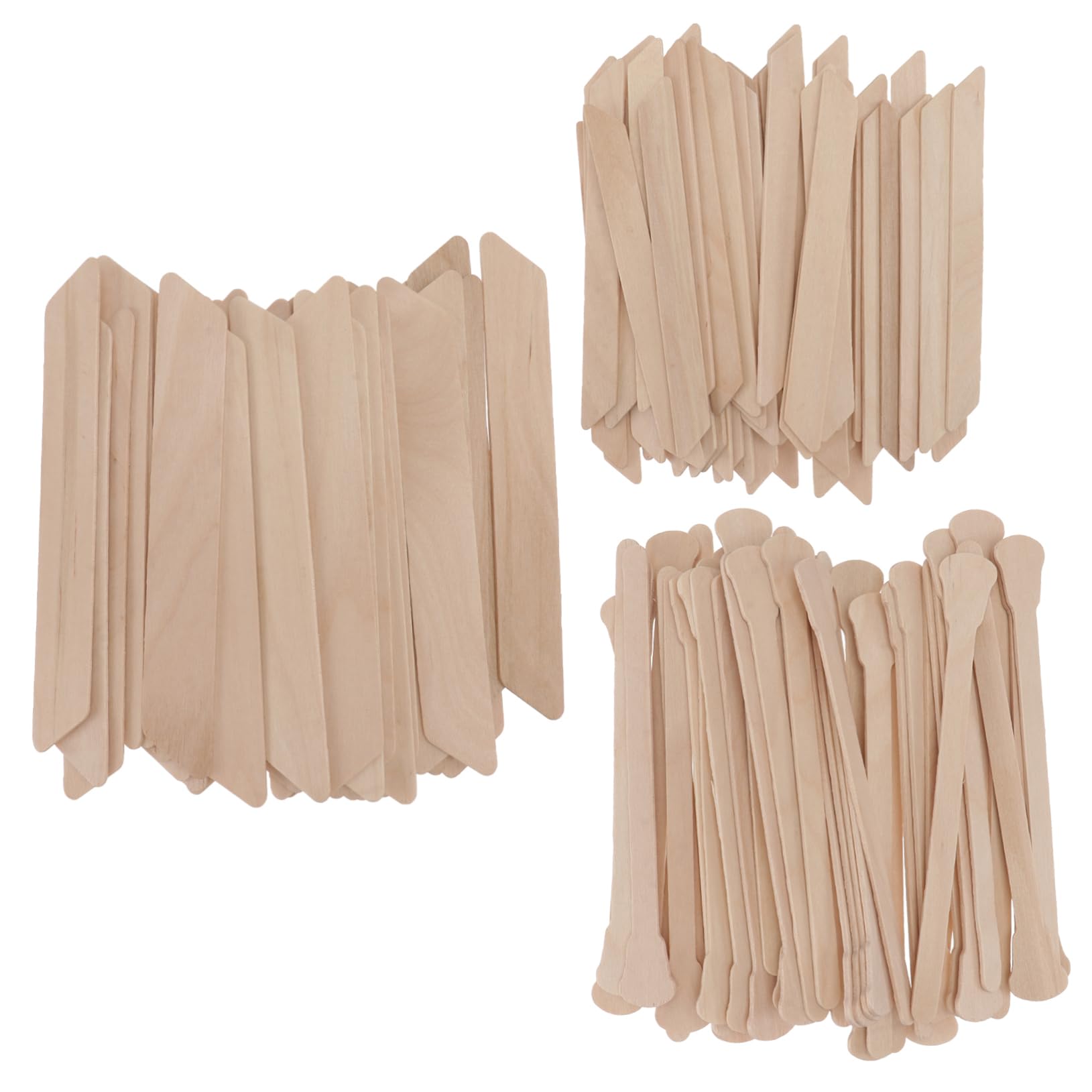 PLAFOPE Wooden Wax Strips Applicator 150pcs Kit for Facial Body Hair Removal Gentle Effective