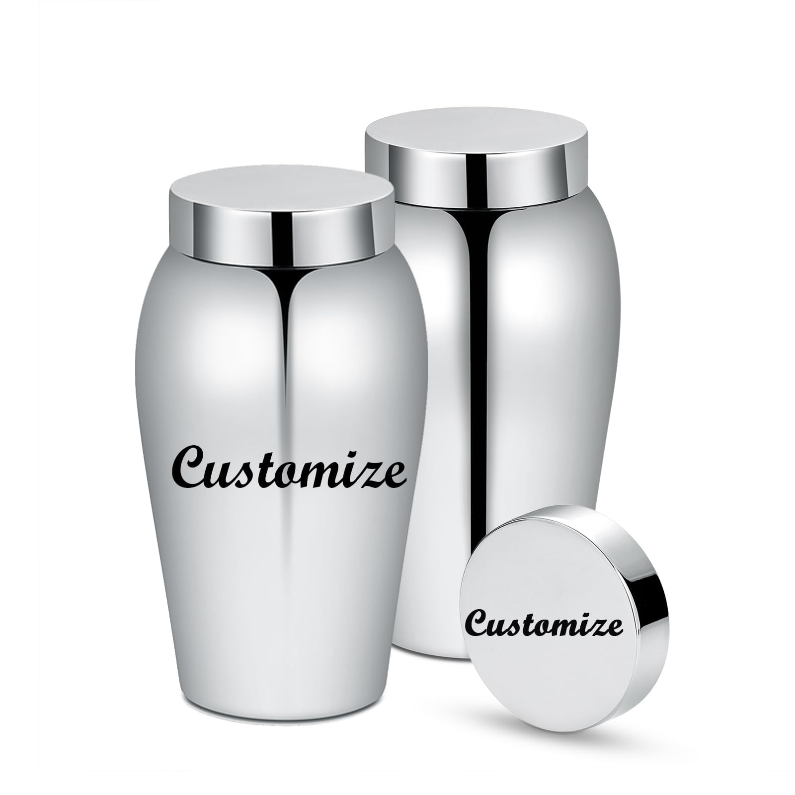 BAOWIQI Small Urns for Human Ashes Tree of Life & Angel Wings Stainless Steel Cremation Urns Funeral Memorial Keepsake for Adults for Human&Pet