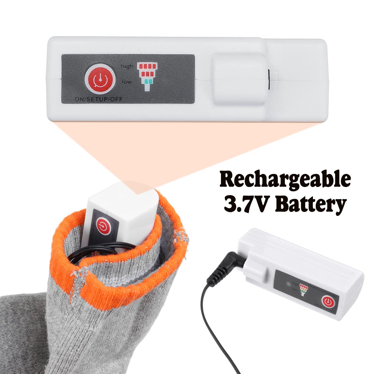 YONGYAO Riscaldamento Elettrico Calze Tubo scaldante Universale Unisex riscaldato per l'inverno Freddo-Grigio