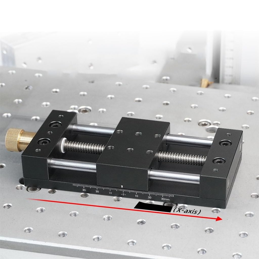 1 Szt. Ręczny Stolik Liniowy Stół Przesuwny 75 Mm Prowadnica Liniowa Prowadnica Szynowa Ze Stopu Aluminium Z Linijką, Drukarka 3D Stacja Przemieszczenia Ręcznego