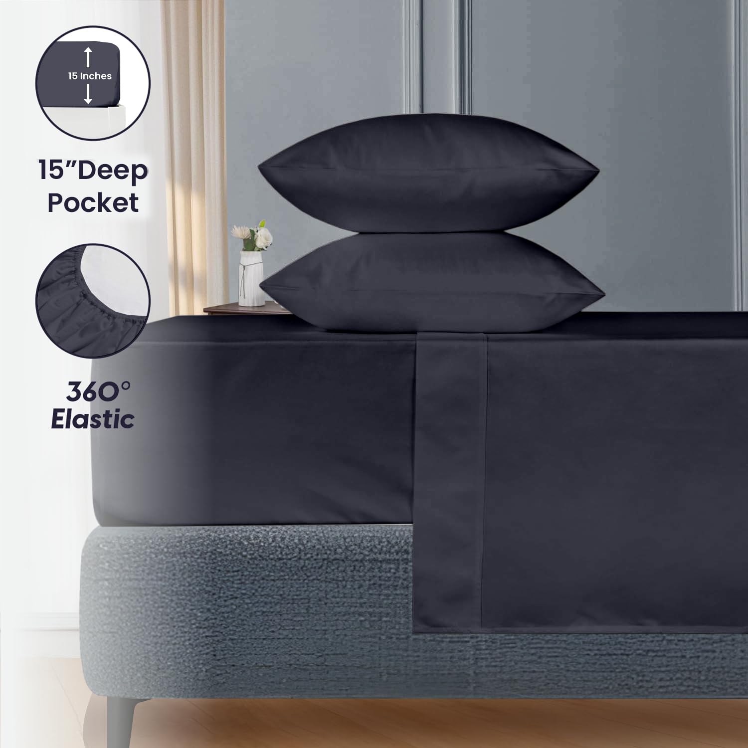 Amazon｜SGI 寝具 幅278cm x 長さ108インチ 4点 アラスカキングシーツ