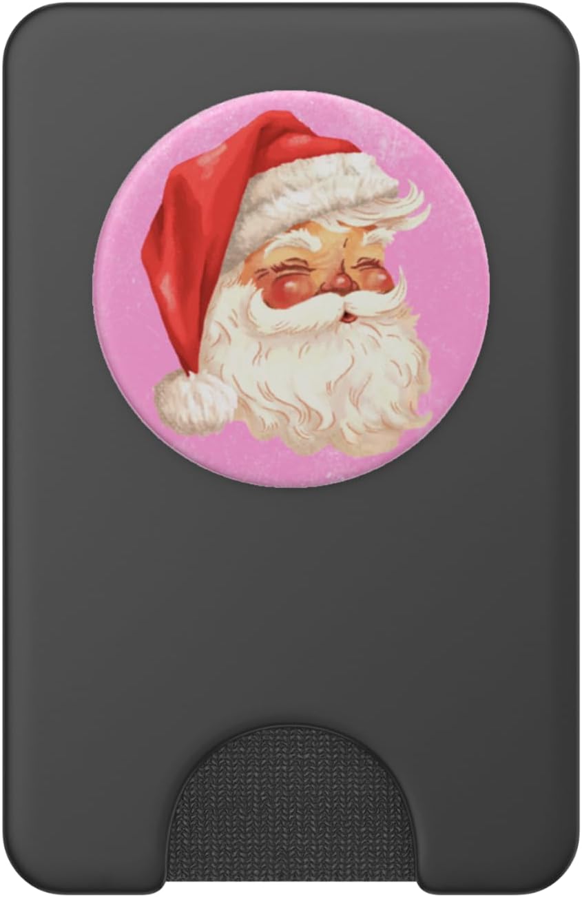 PopSockets Holiday Phone Grip & Stand, Holiday - Santa Pink PopSockets PopWallet for MagSafe