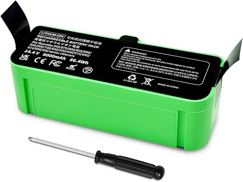 6000 mAh Replacement Battery Compatible with iRobot Roomba 500 600 600 700 800 900 Series for Roomba 960 981 970 965 895 891 890 801 805 850 860 695 690 685 688 0 677 675 671 671 652 670 640 665