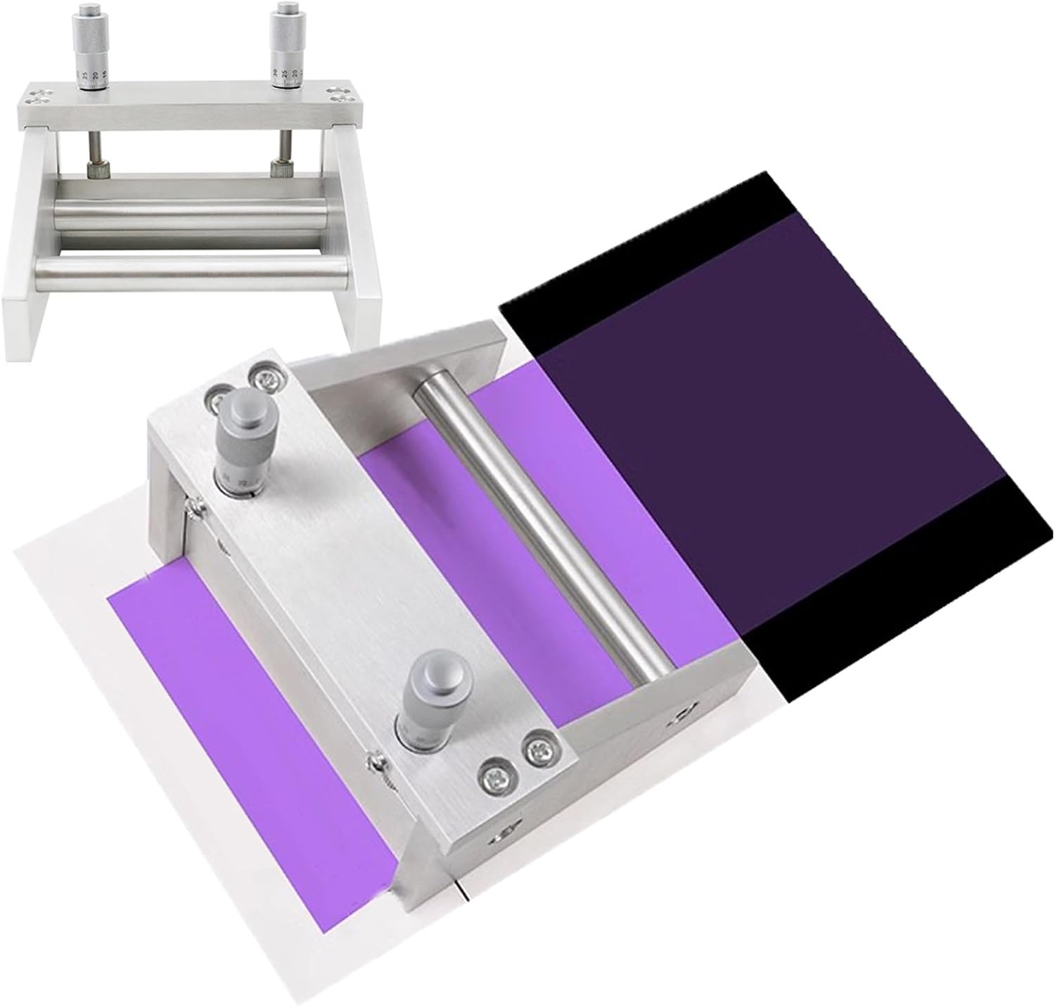 Adjustable Film Applicator Coater,0-3500μm Coating Thickness Adjustable Film Coater,High-Precision Wet Film Preparation Device for Lab Coat Tool (200mm)