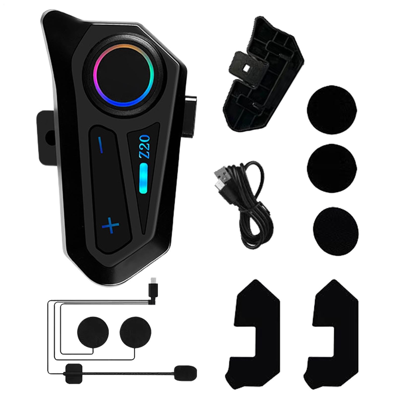 Auriculares para casco RideWave IPX6 con audio premium y carga tipo C 8