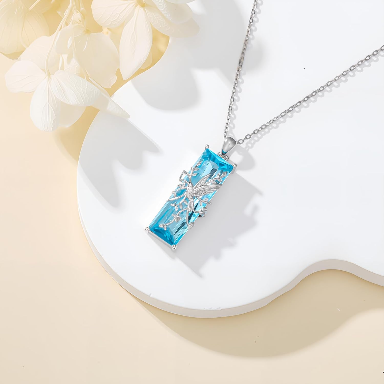 Bird Necklaces 925 Sterling Silver Cardinal/Hummingbird/Blue Jay/Yellow Canary Necklaces Jewelry for Bird Lover Gifts - Image 2