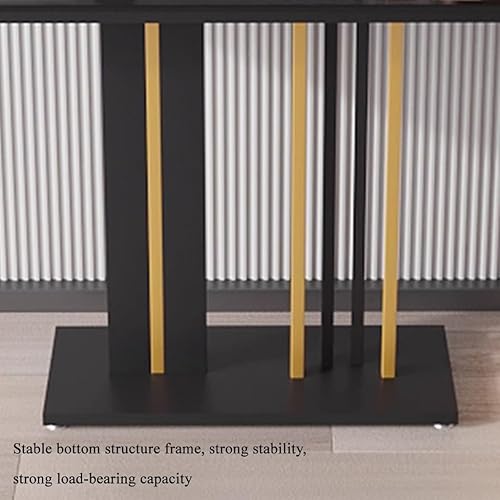 Miniatura 7 de GIZNXBA Mesa de consola moderna, mesa de sofá estrecha con patas de metal, mesa de entrada, sofá largo detrás del sofá, mesa para entrada, sala de