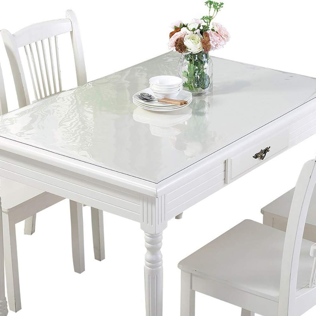 RayBoard Custom PVC Table Cover pad Desk Pads Mats Table Protector Table Cloth Crystal Transparent Clear Glass with 1.5mm Thickness for Kitchen Home Dining Room 39.5*80inches