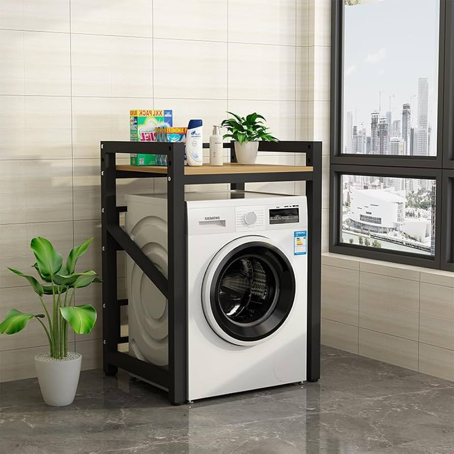 洗濯機2台　　ラック 川口工器 ランドリーラック 洗濯機ラック 2段 ステンレス棚 頑丈