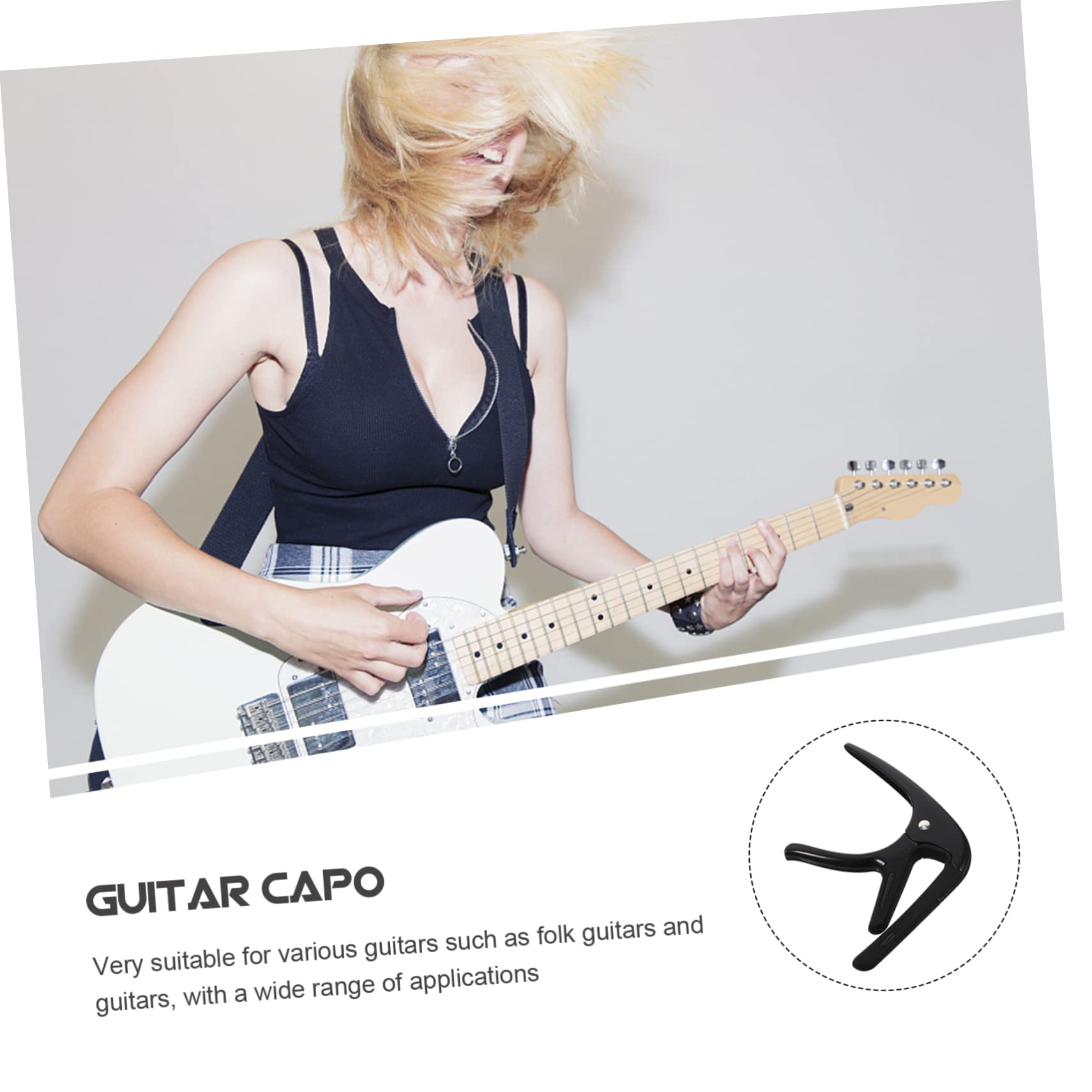 BESTonZON 5sets Capo Per Chitarra Elettrica e Acustica Con Plettri e Facile Da Usare Accessorio Per Musicisti Di Tutti
