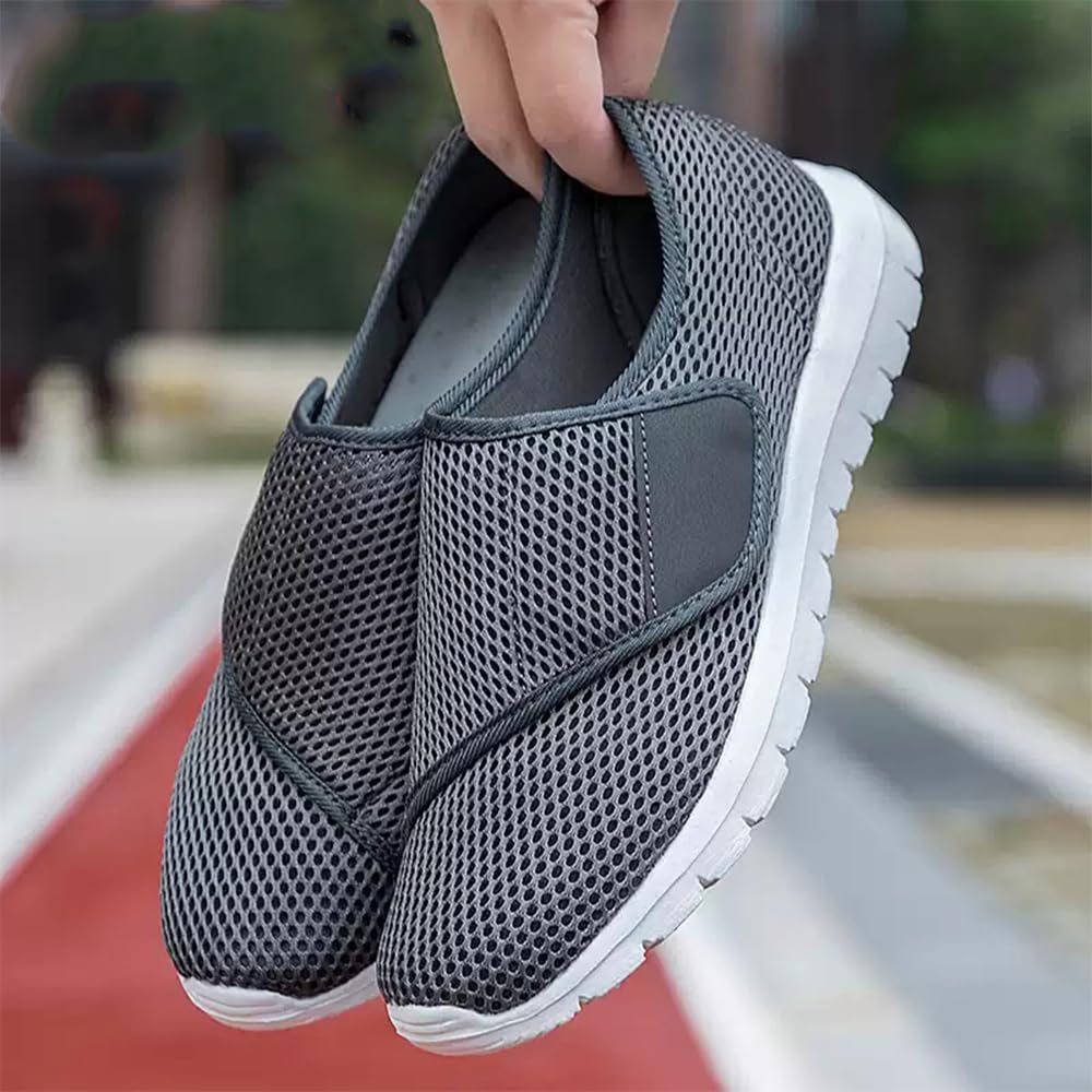 Scarpe Ortopediche Extra Larghe per Diabetici con Chiusura Calzature Sanitarie per Anziani e Persone con Piedi Gonfi