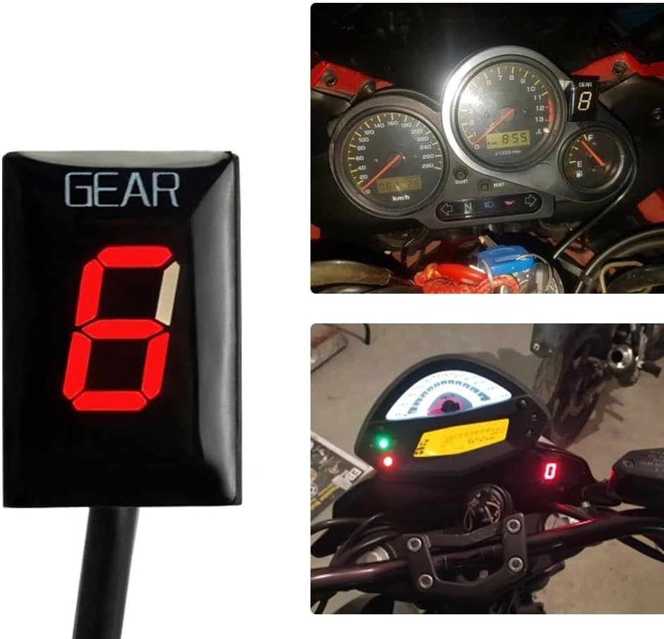 Gear Display Meter Motorcycle Gear Display Indicator Meter for YA&MAHA YZF R1 R6 FZ8 Mt03 MT-01 Fzs600 XJR400 FZ400 FZ6 Xv1900a Ys250 Xv1600A Motorcycle Gear Indicator