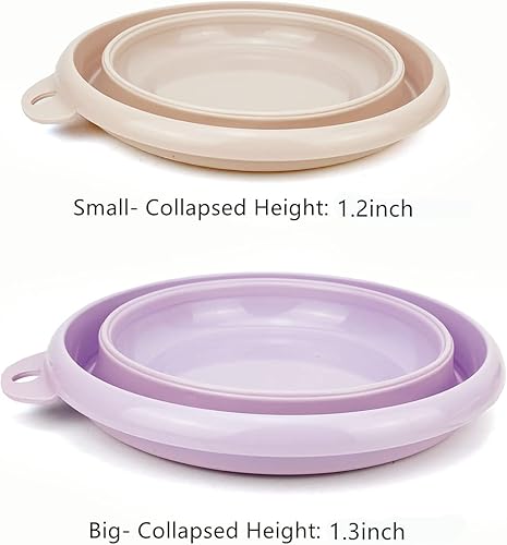 Miniatura 3 de CARTINTS Paquete de 2 lavabos plegables plegables para platos portátil, ahorro de espacio para platos, frutas y campamentos, senderismo y hogar