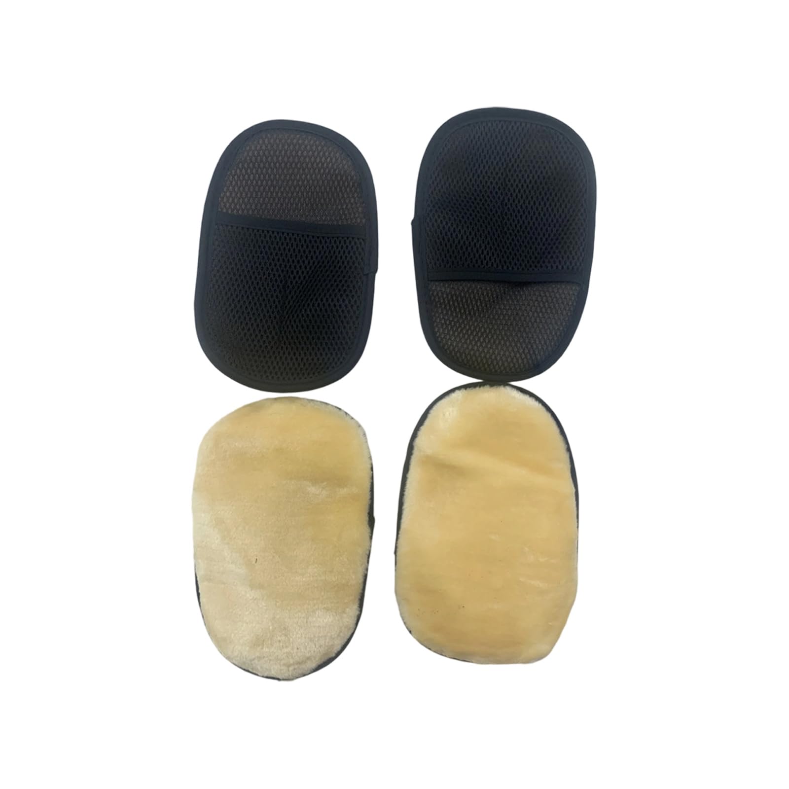 Hsioluted Layer Wool Blend Vehicle Wash Mitts Absorption Ergonomic Design Safe for Paint Glass Trim Car Wash Mitts Microfiber