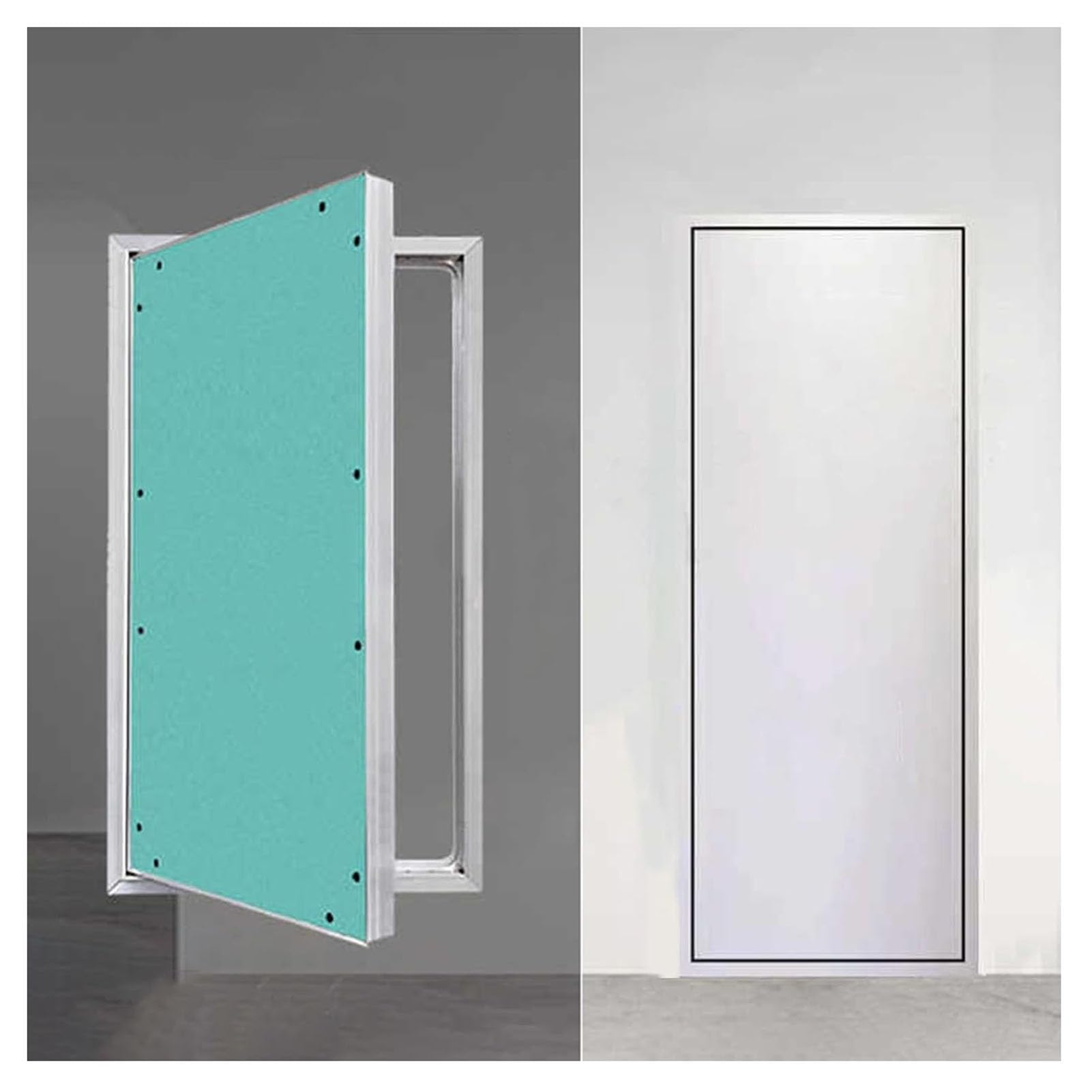 Sportello Ispezione Pannello Di Accesso Per Cartongesso Con Cornice In Alluminio, Sportello Di Accesso Nascosto, Sportello Di Servizio Incassato Per Pareti E Soffitti(80x180cm/31.5x70.9in)