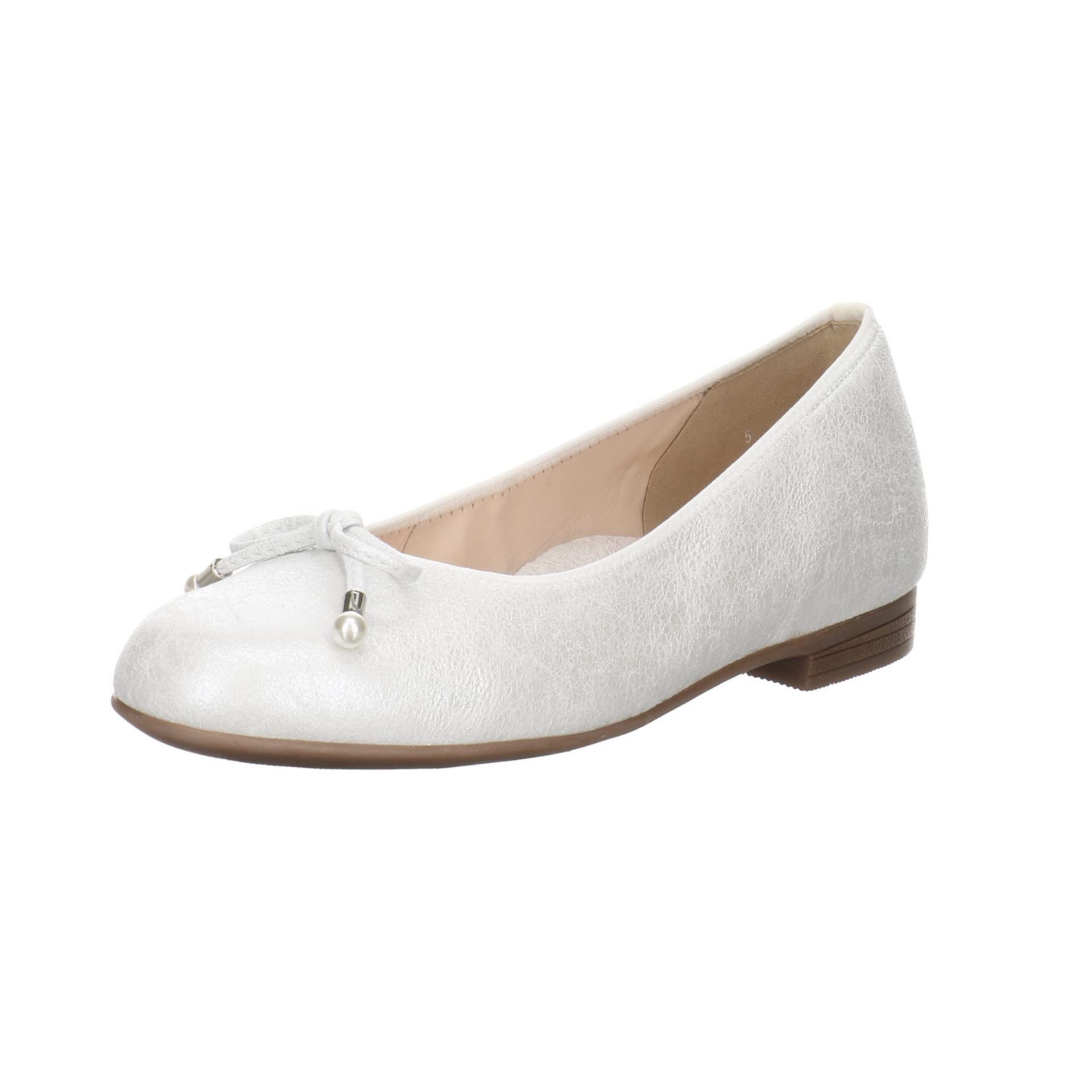 ARA Women's Bari Ballet Flats, Off-White, 42.5 EU