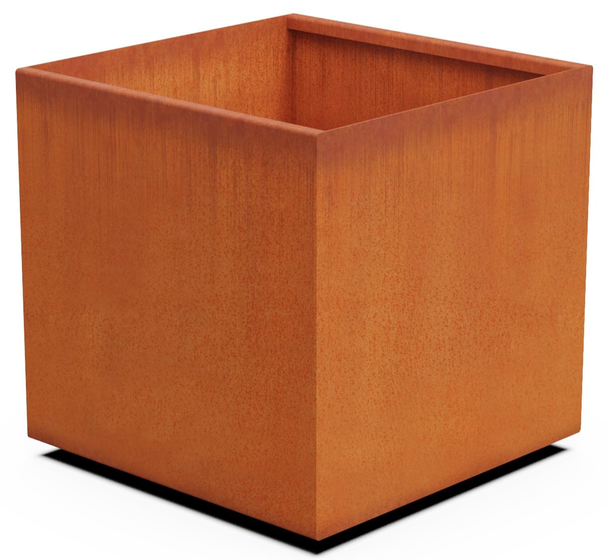 Plantercraft 24-inch corten steel cube planter