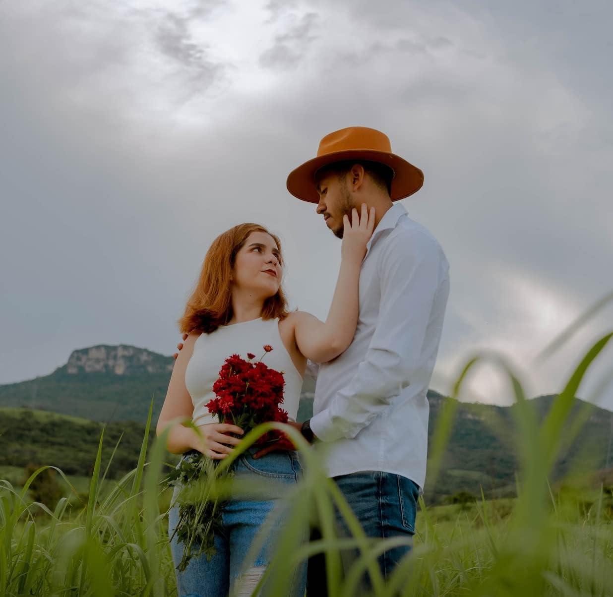 Lisianthus Women Classic Felt Fedora Wide Brim Hat with Belt Buckle - Image 6