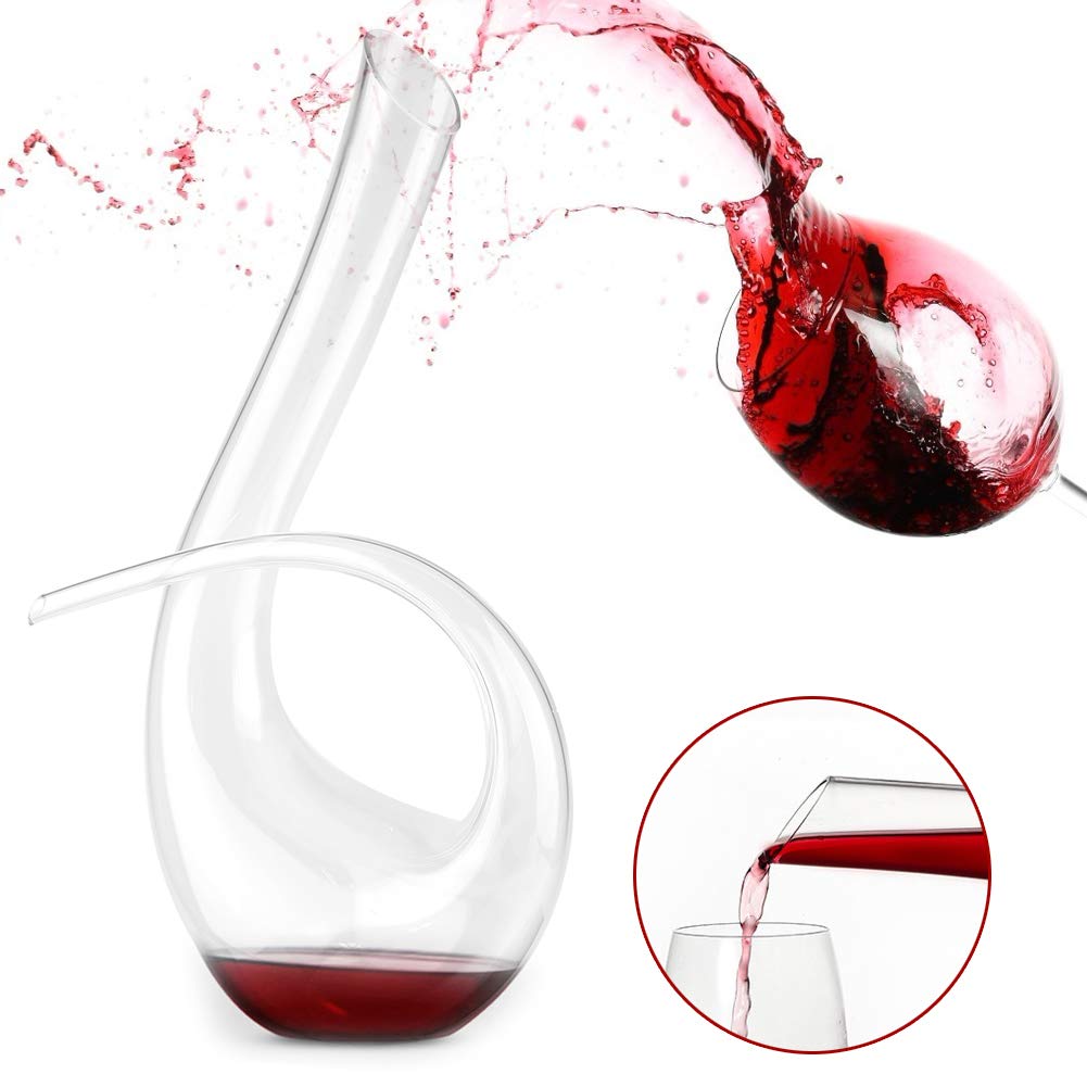 Bec verseur en verre cristal fait à la main en forme de 6 - 1500 ml