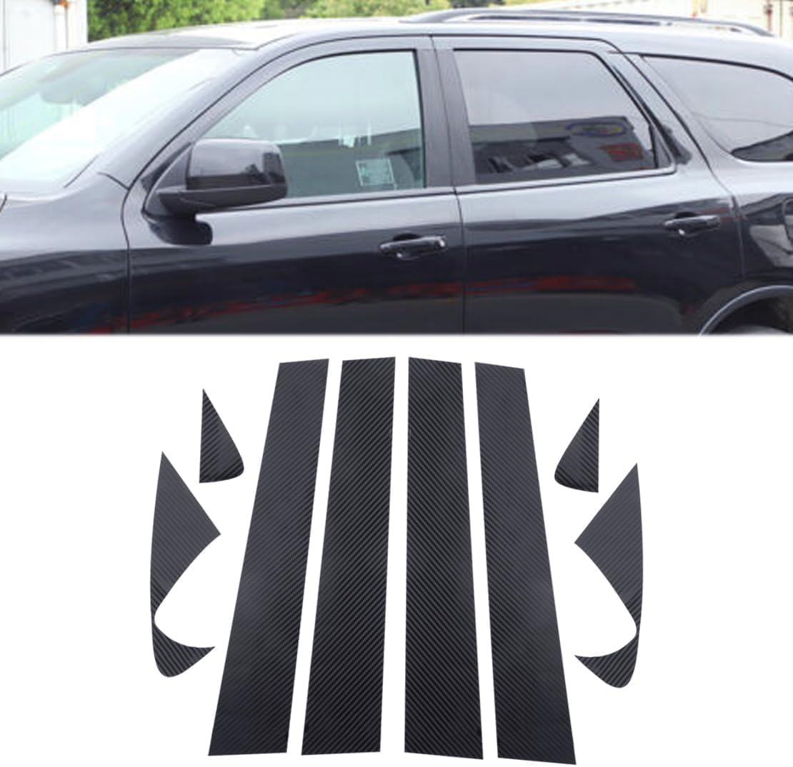 Side Mirror Base Stickers Window Frame Pillar Post Covers Trim for Dodge Durango 2011-2023 Exterior Accessories Door Protector Body Kits 8-Pack