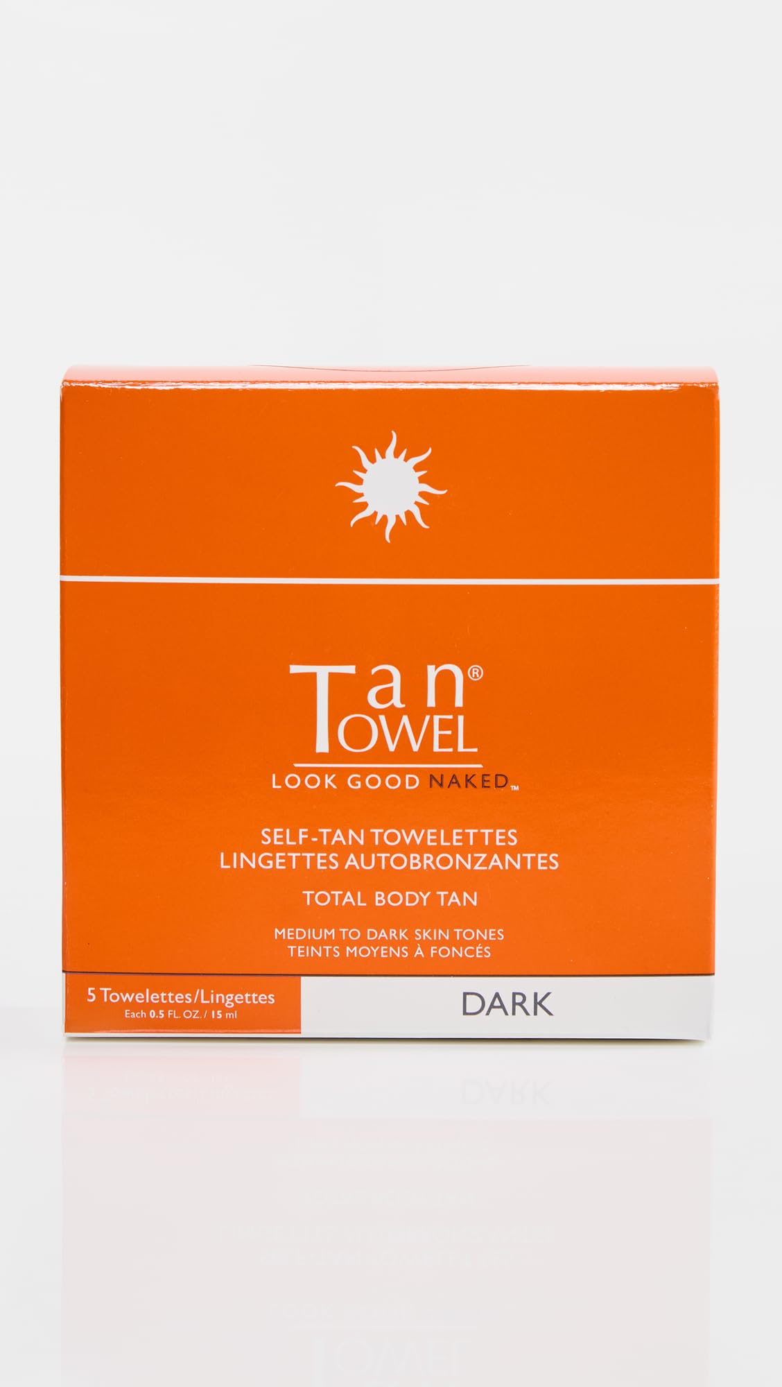 TanTowel Women's Full Body Tan Towelettes - 5 Pack, Dark, 0.5 Fl Oz (Pack of 5)