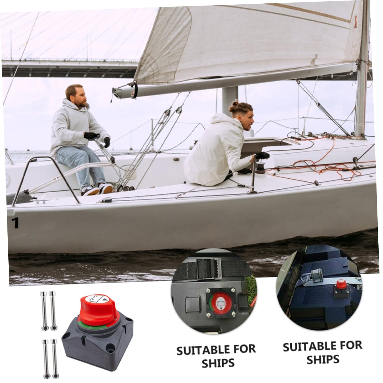 Milisten Interrupteur Déconnexion Batterie Rotatif Étanche Coupe Circuit Principal pour Voiture Bateau Camping-car et Camion Isolation Puissante