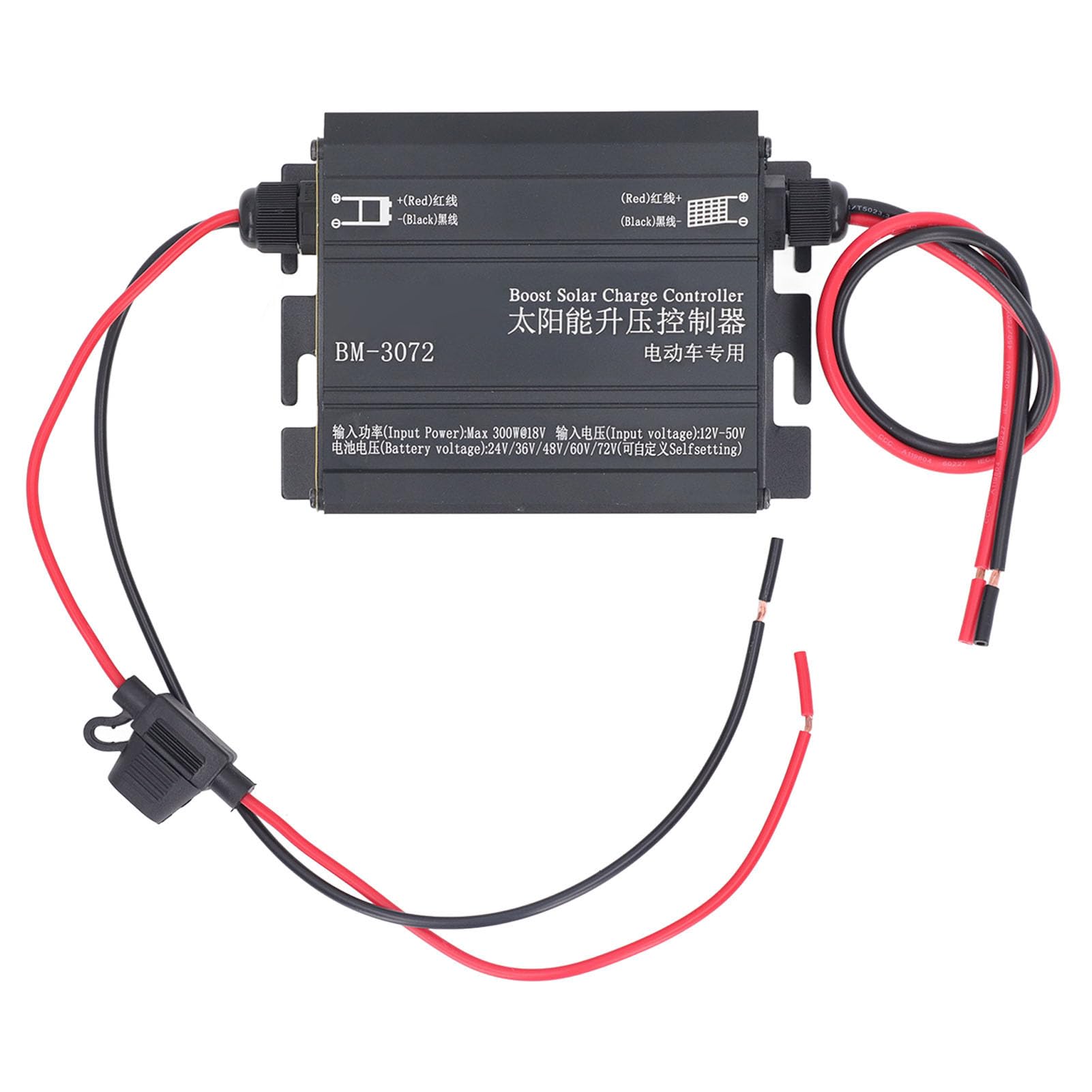 Yctze Controlador de Carga Solar MPPT Boost 16A, Compatible con Baterías